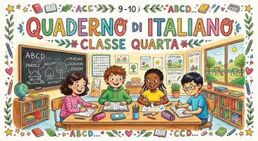 anteprima - Programmi scolastici / Materiali per docenti - QUADERNO DEI TESTI - ITALIANO CLASSE QUARTA 4ª - Pagina di copertina