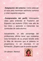 Vista previa - Hojas de trabajo - Pack pósters infográficos sobre TEA para docentes y alumnos - página 3