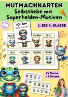 Vorschau - Anderer Materialtyp - Mutmachkarten Superhelden | Positive Affirmationen für Mut & Selbstvertrauen | Klasse 1–4 - Deckblatt
