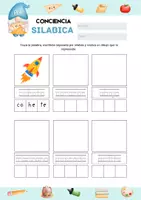 Vista previa - Hojas de trabajo - Actividad para trabajar la conciencia silábica - página 2