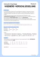 Vorschau - Arbeitsblätter - Kryptologie / Geheimsprachen: Die Vigenère-Verschlüsselung (Arbeitsblatt + Lösungen) - Seite 1