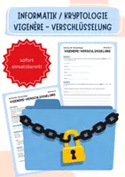 Vorschau - Arbeitsblätter - Kryptologie / Geheimsprachen: Die Vigenère-Verschlüsselung (Arbeitsblatt + Lösungen) - Deckblatt