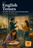 Vorschau - Arbeitsblätter - English Tenses Klasse 6/7 – Lernlandkarte & Trainingsheft mit Selbstkontrolle - Deckblatt
