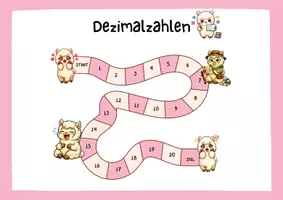 Vorschau - Arbeitsblätter - Brettspiel Dezimalzahlen - Deckblatt