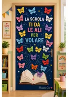 anteprima - Materiale per pittura e bricolage - Decorazione porta: La scuola ti dà le ali per volare - Pagina di copertina