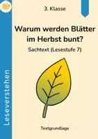 Vorschau - Arbeitsblätter - Leseverstehen: Warum werden Blätter bunt? | 3-fach differenziert | 3. Klasse | Leseförderung - Deckblatt