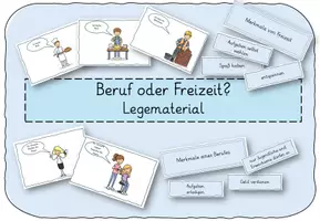 Vorschau - Präsentationen/Tafelbilder - Beruf oder Freizeit? Comic und Legematerial - Deckblatt