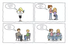 Vorschau - Präsentationen/Tafelbilder - Beruf oder Freizeit? Comic und Legematerial - Seite 1