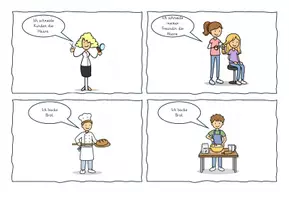 Vorschau - Präsentationen/Tafelbilder - Beruf oder Freizeit? Comic und Legematerial - Seite 2