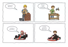 Vorschau - Präsentationen/Tafelbilder - Beruf oder Freizeit? Comic und Legematerial - Seite 3