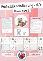 Vorschau - Arbeitsblätter - Buchstabeneinführung - Einführung Buchstabe R/r (3 fach differenzierte Arbeitsblätter, Plakat und Vorlesegeschichte) - Deckblatt