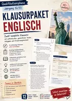 Vorschau - Stundenentwürfe - Klausurpaket Englisch Qualifikationsphase (Jg. 12/13) – 12 komplette Klausuren mit Erwartungshorizonten & gemeinfreien Originaltexten - Deckblatt