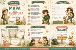 Vista previa - Manualidades / Dibujos para colorear - Recurso1 El Mapa (pack exploradores del conocimiento) - Portada