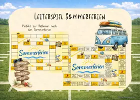 Vorschau - Spiele - Sommerferien Leiterspiel Reflexion - Deckblatt