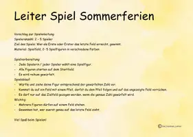 Vorschau - Spiele - Sommerferien Leiterspiel Reflexion - Seite 1