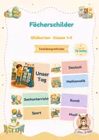 Vorschau - Bildkarten - Stundenplan Schilder - Deckblatt