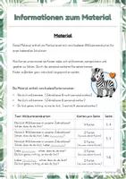Vorschau - Anderer Materialtyp - Willkommenskarten Zebraklasse – Schön, dass du da bist! | Klassentier Zebra | Grundschule - Seite 1