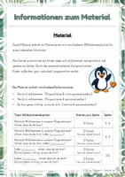 Vorschau - Anderer Materialtyp - Willkommenskarten Pinguinklasse – Schön, dass du da bist! | Klassentier Pinguin | Grundschule - Seite 1