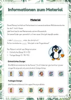 Vorschau - Anderer Materialtyp - Willkommenskarten Klassen 1–6 – Auf ein kunterbuntes Schuljahr! | Klassentier Pinguin | Grundschule - Seite 1