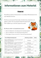 Vorschau - Anderer Materialtyp - Willkommenskarten Fuchsklasse – Schön, dass du da bist! | Klassentier Fuchs | Grundschule - Seite 1