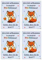 Vorschau - Anderer Materialtyp - Willkommenskarten Fuchsklasse – Schön, dass du da bist! | Klassentier Fuchs | Grundschule - Seite 3