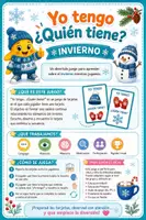 Vista previa - Unidades / Secuencias / Situaciones de Aprendizaje - Yo tengo… ¿Quién tiene? INVIERNO. 30 tarjetas + 2 plantillas extra para crear nuevas cadenas - página 1