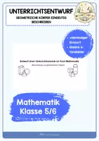 Vorschau - Stundenentwürfe - Unterrichtsentwurf: Geometrische Körper eindeutig beschreiben inkl. aller Materialien - Seite 1