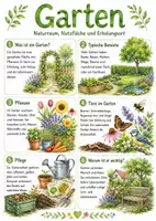 Vorschau - Arbeitsblätter - Lernposter + Arbeitsblätter zum Thema "Garten" + Lösung & Fragen & MP3 + Mindmap + Infografik - Deckblatt