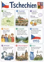Vorschau - Arbeitsblätter - Lernposter + Arbeitsblätter zum Thema "Tschechien" + Lösung & MP3 + Mindmap + Infografik - Deckblatt