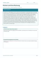 Vorschau - Arbeitsblätter - Arbeitsblatt Erdkunde Klasse 6 – Küsten und ihre Nutzung - Deckblatt