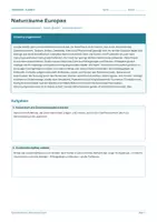 Vorschau - Arbeitsblätter - Arbeitsblatt Erdkunde Klasse 6 – Naturräume Europas - Deckblatt