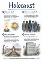 Vorschau - Arbeitsblätter - Lernposter + Arbeitsblatt "Holocaust" + Onlineübung & MP3 + Mindmap + Infografik - Deckblatt