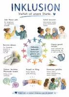 Vorschau - Arbeitsblätter - Lernposter + Arbeitsblätter zum Thema "Inklusion" + Lösung & MP3 + Mindmap + Infografik - Deckblatt
