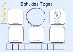Vorschau - Präsentationen/Tafelbilder - Zahl des Tages Grundschule - Deckblatt