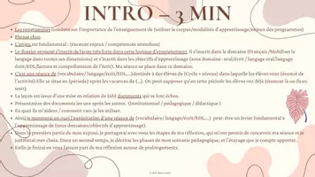 Aperçu - Autre type de ressources - DIAPO RESUME EPREUVE DE LECON FRANCAIS CRPE - Page 1
