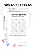 Vista previa - Hojas de trabajo - SOPA DE LETRAS-FAMILIAS DE INSTRUMENTOS - Portada