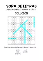 Vista previa - Hojas de trabajo - SOPA DE LETRAS-FAMILIAS DE INSTRUMENTOS - página 2