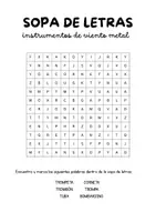 Vista previa - Hojas de trabajo - SOPA DE LETRAS-FAMILIAS DE INSTRUMENTOS - página 3