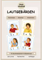 Vorschau - Fördermaterial/Inklusion - Lautgebärden: L E T S - Buchstaben lernen - Anlaute - Deckblatt