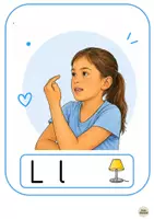 Vorschau - Fördermaterial/Inklusion - Lautgebärden: L E T S - Buchstaben lernen - Anlaute - Seite 1