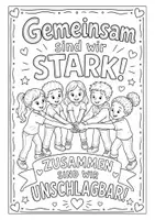 Vorschau - Arbeitsblätter - Kooperatives Poster/Gemeinschaftsbild zur Klassengemeinschaft: Gemeinsam sind wir stark! Zusammen sind wir unschlagbar. - Seite 3