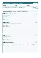 Vorschau - Klassenarbeiten - Lernzielkontrollen Mathematik Realschule Klasse 9 – A/B - Deckblatt