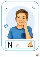 Vorschau - Fördermaterial/Inklusion - Lautgebärden: N U D R F - Buchstaben lernen - Anlaute - Seite 2