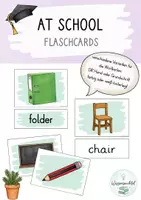 Vorschau - Bildkarten - At school - Flashcards Englischunterricht - Deckblatt