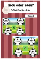 Vorschau - Spiele - ä oder e? Fußball-Sortierspiel für den Deutschunterricht - Deckblatt