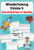 Vorschau - Arbeitsblätter - Durchstarten in Klasse 4 -Wiederholung Mathe Klasse 3- - Deckblatt