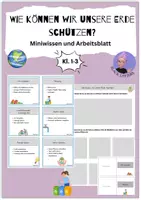Vorschau - Stundenentwürfe - Wie können wir unsere Erde schützen? Miniwissen und AB - Deckblatt