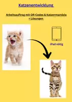 Vorschau - Arbeitsblätter - Haustiere Katzenentwicklung Arbeitsauftrag mit Lösung - Deckblatt