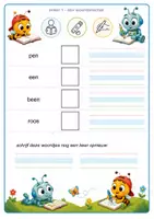 Voorbeeld - Lees, plak en schrijf – Anker start tot 8 🐝🤖✏️ - Pagina 3