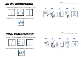 Vorschau - Mal- und Bastelvorlagen - Fadentechnik: Stationenarbeit (Kunst, Malerei) - Seite 3